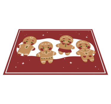 Tischset weihnachten mit lebkuchenfiguren - TenStickers