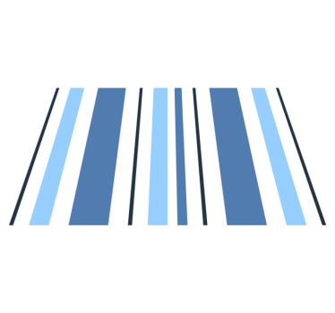 Tischset modern gestreifte blaue platzsets - TenStickers