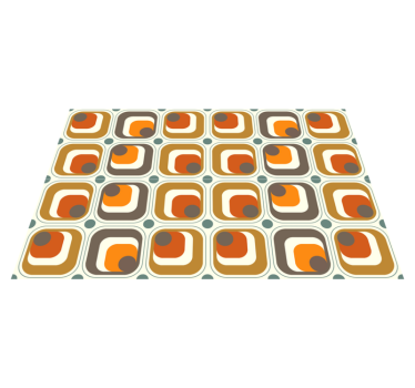 Tischset modern mit retro-musterquadraten - TenStickers