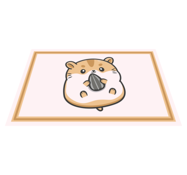 Platzset modern Süße hamsterkarikatur - TenStickers