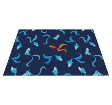 Platzset modern Einer von tausend orangefarbenen Fischen - TenStickers