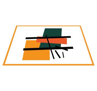 Tischset modern mit abstrakten geometrischen blöcken - TenStickers