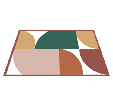 Tischset modern mit geometrischen farbssegmenten - TenStickers