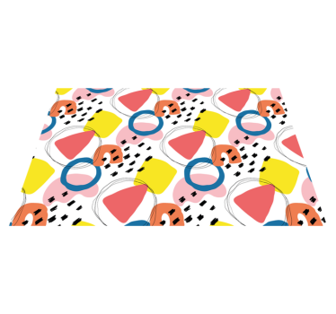 Tischset modern mit lebhaften geometrischen elementen - TenStickers