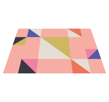 Tischset modern mit geometrischen farbabschnitten - TenStickers