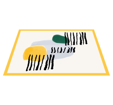 Tischset modern mit lebhaften geometrischen formen - TenStickers