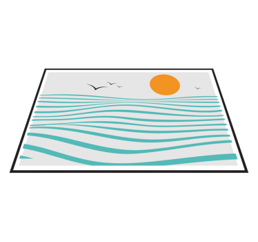 Tischset modern im stilvollen wellen-design - TenStickers