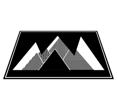 Tischset modern stilvolle berggipfel - TenStickers
