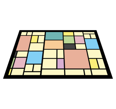 Tischset modern mit geometrisch abstraktem muster - TenStickers