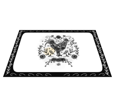 Tischset modern elegante hahnillustration - TenStickers