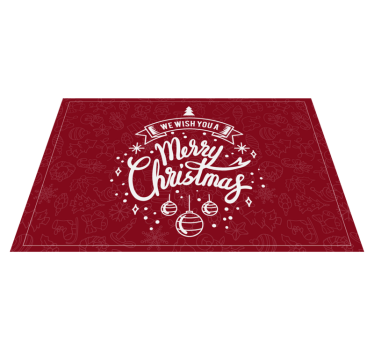 Tischset Weihnachten roter feiertagsgruß - TenStickers