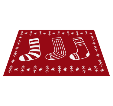 Tischset weihnachten mit festlichen sockenmustern - TenStickers
