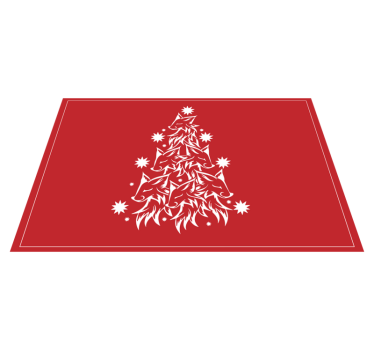 Tischset weihnachten mit stilisiertem fuchsbäumchen - TenStickers