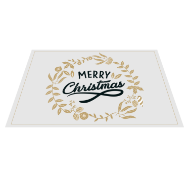 Platzset Weihnachten Blumenstickerei weihnachten - TenStickers