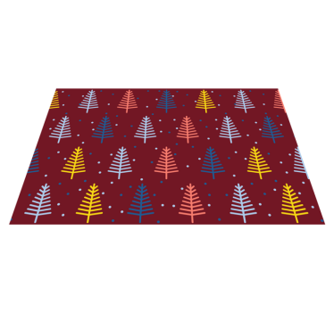 Tischset weihnachten buntes baum-muster - TenStickers
