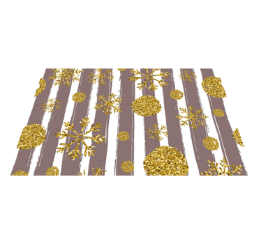 Tischset weihnachten mit festlichen goldenen schneeflocken - TenStickers