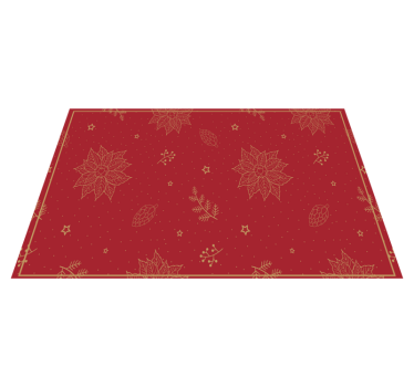 Tischset weihnachten mit festlichem blumenmuster - TenStickers