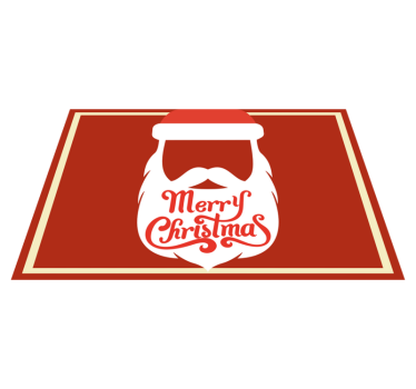 Tischset weihnachten mit santa bart grafik - TenStickers