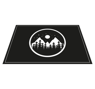 Tischset modern berglandschaft kreis - TenStickers