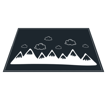 Tischset modern bergsilhouette - TenStickers