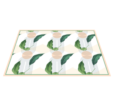 Tischset modern mit abstrakten blattmustern - TenStickers