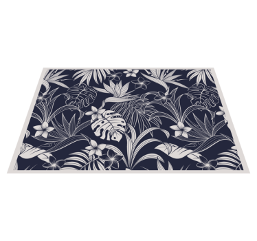 Tischset elegant mit tropischem blumenmuster - TenStickers