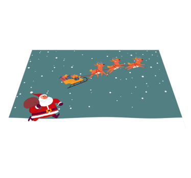 Tischset weihnachten mit dem schlitten des weihnachtsmanns - TenStickers