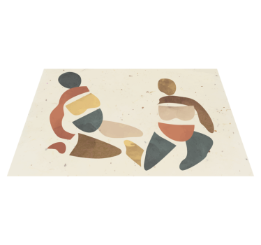 Tischset modern abstrakte menschliche figuren - TenStickers