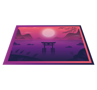 Tischset modern ruhige sonnenuntergangslandschaft - TenStickers