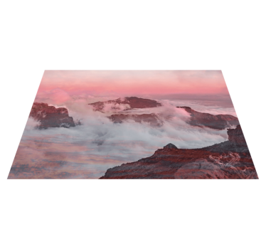 Tischset modern mit bergiger landschaftsszene - TenStickers