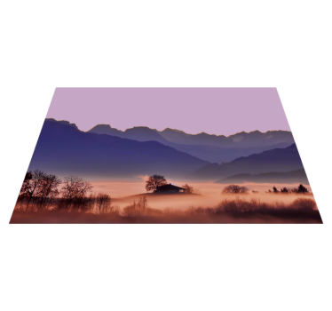 Tischset modern ruhiges berglandschaft design - TenStickers