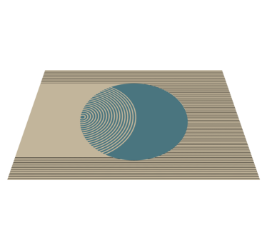 Tischset modern mit geometrischem kreisdesign - TenStickers