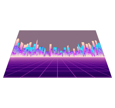Tischset modern futuristische stadtlandschaft - TenStickers