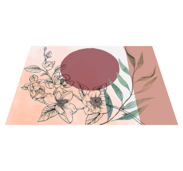 Tischset modern mit floralem minimalistischem akzent - TenStickers