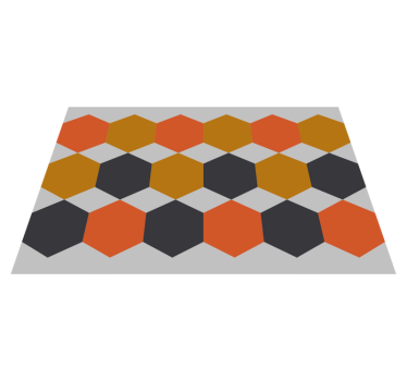 Tischset modern mit hexagon-muster-layer - TenStickers