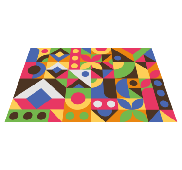 Tischset modern lebhafte geometrische komposition - TenStickers