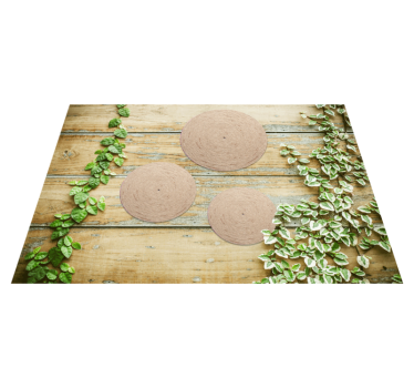 Tischset modern mit natürlichem untersetzer set - TenStickers
