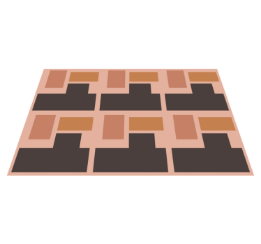 Tischset modern mit abstrakter geometrischer anordnung - TenStickers
