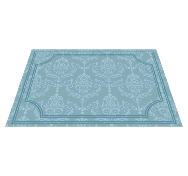 Tischset elegant blau floral barock - TenStickers