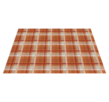 Tischset elegant kariertes orangefarbenes muster - TenStickers