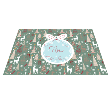 Weihnachts Tischsets Weihnachtliches Wald Muster - TenStickers