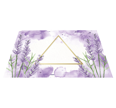 Tischset modern Dreieck umgeben von Lavendel - TenStickers