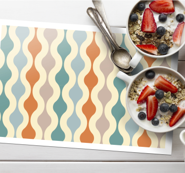 Tischset modern welliges farbmuster - TenStickers