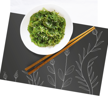 Hintergrund mit eleganten Pflanzen elegante Tischsets - TenStickers