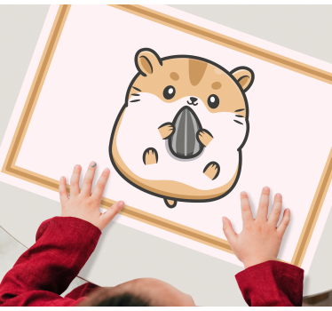 Platzset modern Süße hamsterkarikatur - TenStickers