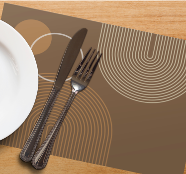 Platzset modern Warme geometrische bögen - TenStickers
