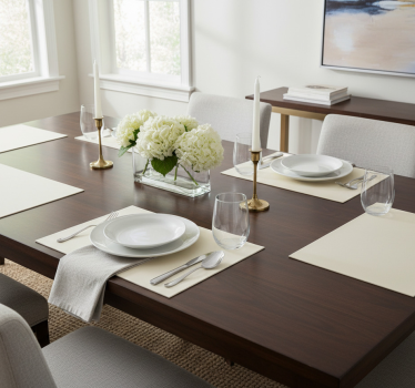 Tischset elegant in "cloud dancer" farbe - TenStickers