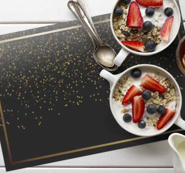 Tischset elegant in elegantem schwarzem glitter - TenStickers