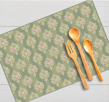 Tischset elegant mit floralem motiv anmut - TenStickers