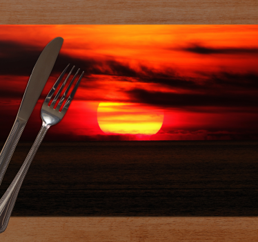 Tischset elegant sonnenuntergang über dem ozean - TenStickers